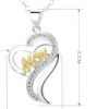 Silver Mother's Day Heart Pendant Necklace Jewelry