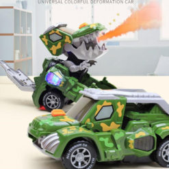 LED Transforming Inertial Dinosaur Car Deformation Toys