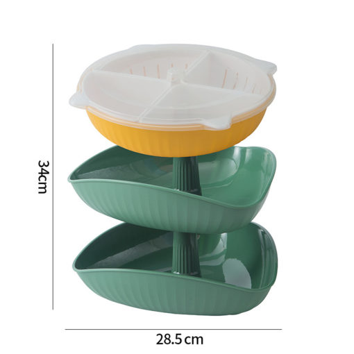 Creative Kitchen Hot Pot Plate Rotating Drain Basket - Image 3