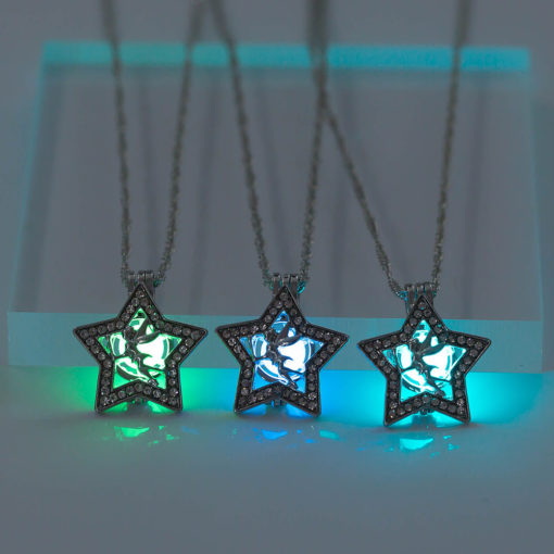 Luminous Glowing Stars Girl Chain Pendant Necklace