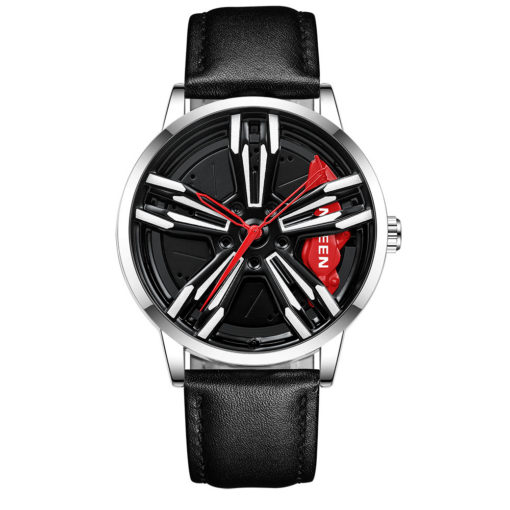 Wheel Rim Hub Design Stainless Steel Men's Cool Watch