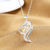 Silver Mother's Day Heart Pendant Necklace Jewelry