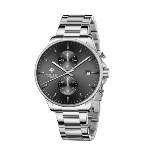 WWOOR Stainless Steel Belt Waterproof Men's Watch