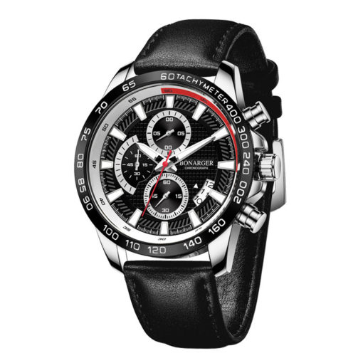 BONARGER Waterproof Steel Strap Men's Sports Watch