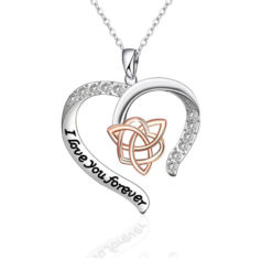 Heart-shaped Clavicle Chain Diamond Pendant Necklace