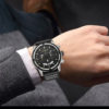 MEGIR Luminous Leather Strap Sport Men Quartz Watch