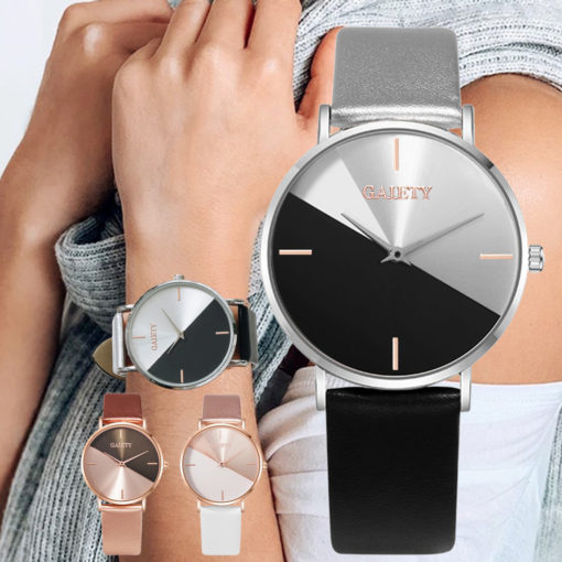 Classic Leather Strap Minimalist Ladies Quartz Watch