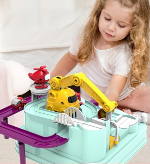 Children's Small Train Rail Car Track Adventure Game Toy