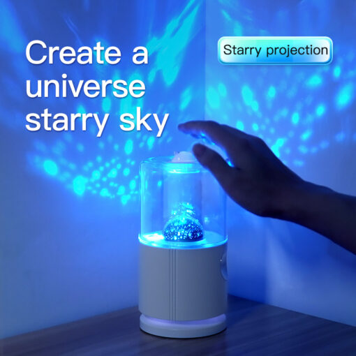 Smart Colorful Rotating Night Light Projection Humidifier