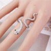 Adjustable Vivid 3D Snake Animal Women Rings Jewelry