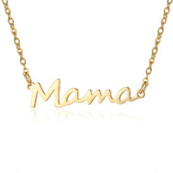 Stainless Steel Mama Letters Pendant Necklace Jewelry