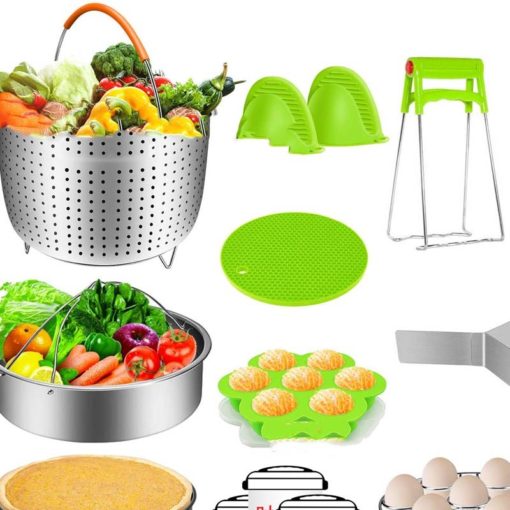 Stainless Steel Silicone Covered Handle Steamer Basket