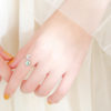 Cute Fish Tail Design Aurora Moonstone Finger Ring