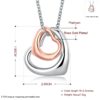 Crystal Double Lover Heart-shaped Pendant Necklace
