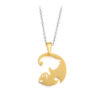 Stainless Steel Yin Yang Cat Couple Pendant Necklace