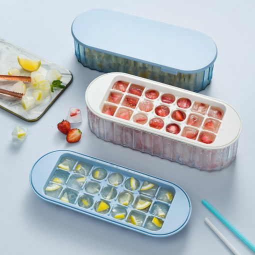 Kitchen DIY Silicone Double Layer Ice Cube Mold Tray