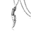Titanium Steel Dagger Knife Men's Pendant Necklace