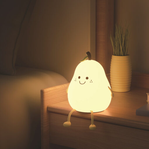 Silicone Fruit Pear-shaped Night Light Bedroom Lamp