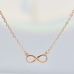 Sterling Silver Infinity Clavicle Chain Pendant Necklace