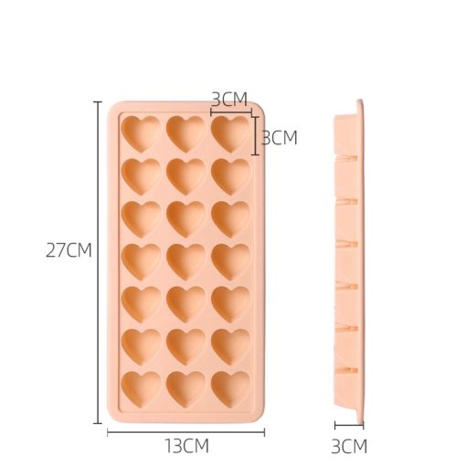 21 Cavity Silicone Mini Heart Shape Ice Cube Mold Tray