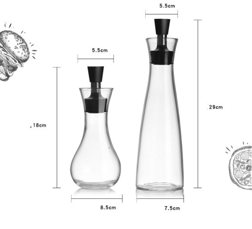 Creative Kitchen Clear Glass Oil Bottle Dispenser
