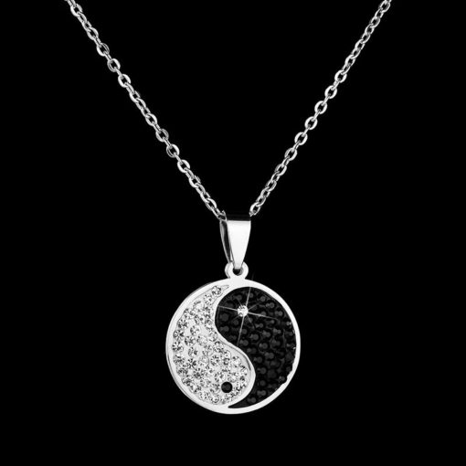 Stainless Steel Hypoallergenic Ying Yang Necklace