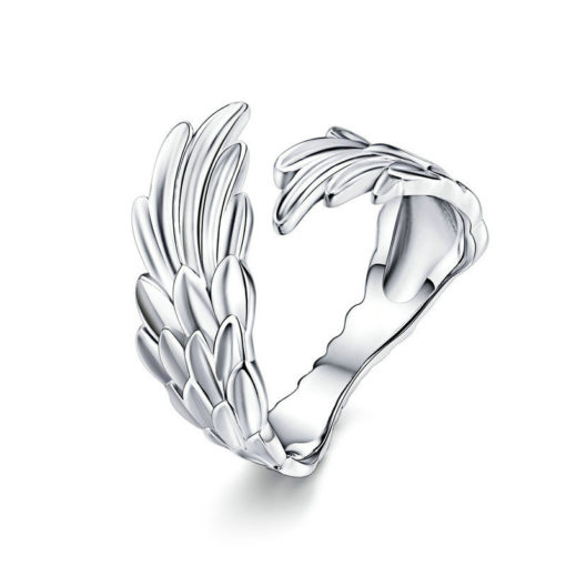 Sterling Silver Feather Design Personalized Ring
