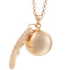 Angel Wing Ball Chime Pendant Necklace
