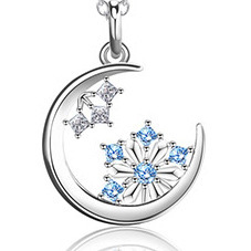 Star Moon Snowflake Shape Clavicle Chain Necklace