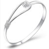 Sterling Silver Plated Fashion Sakura Charm Bracelet