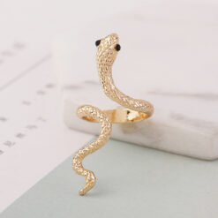 Adjustable Vivid 3D Snake Animal Women Rings Jewelry