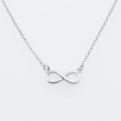 Sterling Silver Infinity Clavicle Chain Pendant Necklace