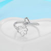 Adjustable Dog Footprint Love Heart Hollow Ring