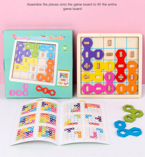 Interactive Wood Montessori Puzzle Tangram Game Toy