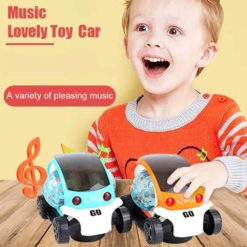 360 Degree Rotating Stunt Car Bump Music Kids Toys