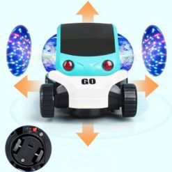360 Degree Rotating Stunt Car Bump Music Kids Toys