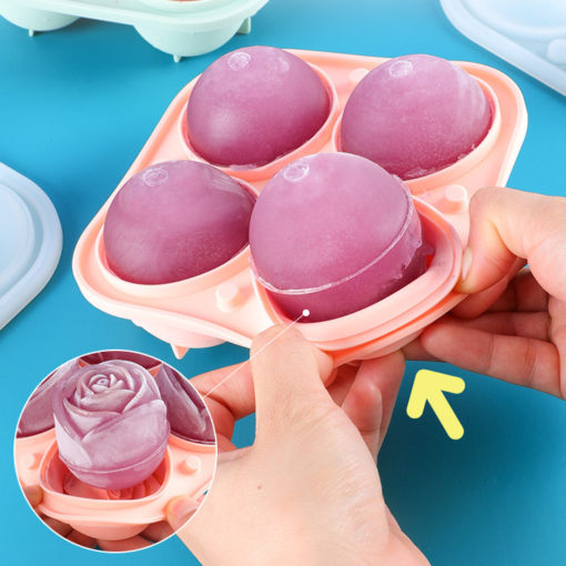 Creative Silicone Big Rose Ice Cube Mold Maker Tray