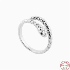 Creative Sterling Silver Snake Ladies Jewelry Ring