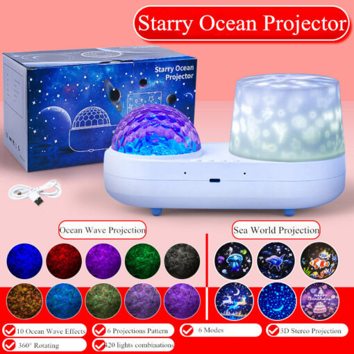 LED Starry Sky Star Rotating Projection Music Night Light - Image 5