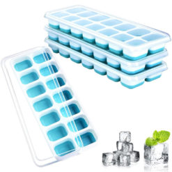 Durable Silicone 14 Grid Stackable Ice Cube Mold Tray