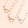 Sterling Silver Infinity Love Heart Zircon Necklace