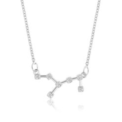 Fashion Women Zircon Constellation Pendant Necklace
