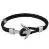 Survival Rope Braided Anchor Sports Leather Bracelet