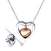 Titanium Steel Heart Cremation Urn Necklace Jewelry