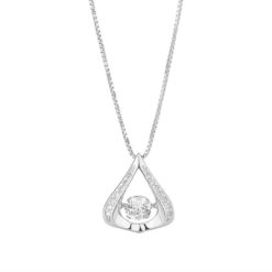 Sterling Silver Drop Shape Clavicle Chain Necklace