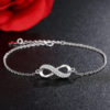 Sterling Silver Adjustable Infinity Love Charm Bracelet