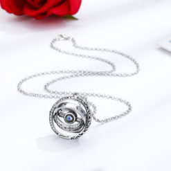 Rotating Astronomical Ball Women's Pendant Necklace