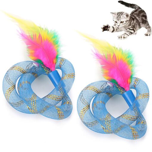 Funny Interactive Bite-resistant Spring Feather Cat Toy