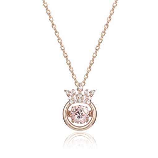 S925 Crown Sparkling Pendant Clavicle Chain Necklace