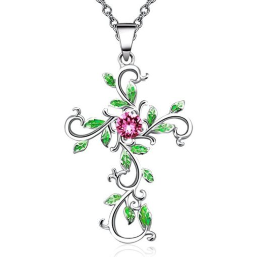 Fashion Women Rhinestone Flower Pendant Jewelry